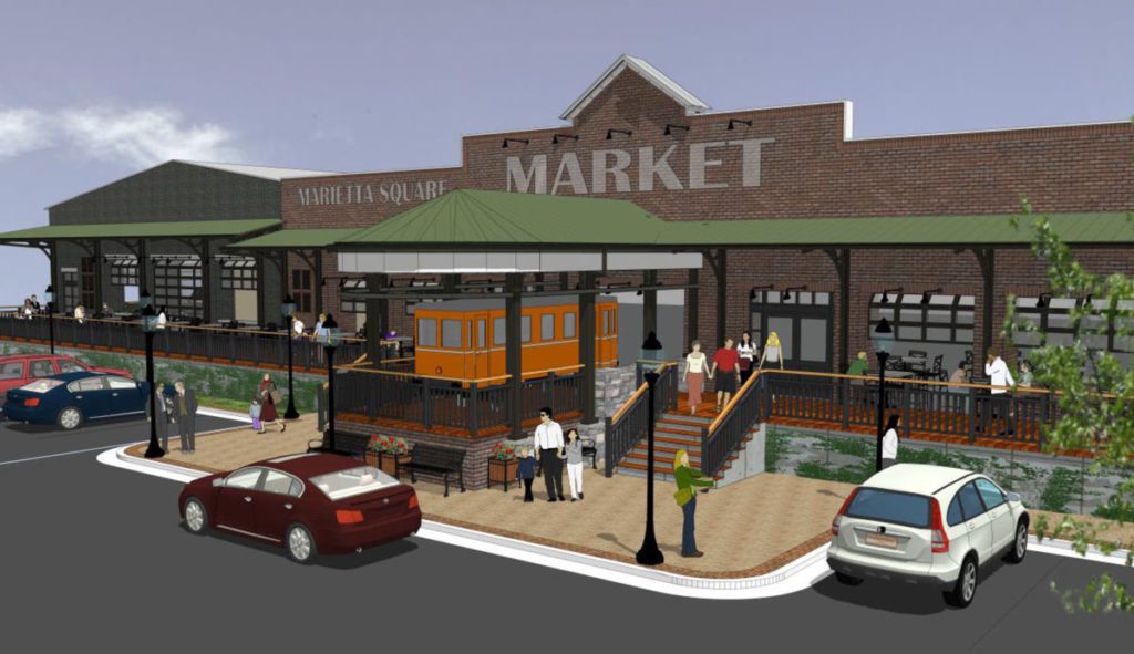 Model of the new Marietta Square Market