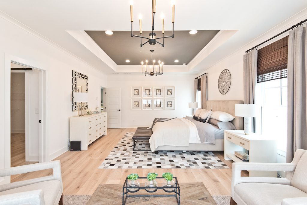 Spacious master suite on the second floor of Westside Station's new model home